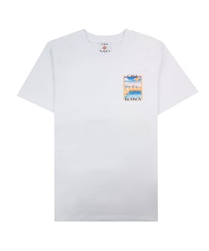 Crafted from 100% pure cotton, the Casablanca Surreal Pool White T-Shirt offers unparalleled comfort and breathability, making it perfect for everyday wear. Its crisp white shade creates a fresh, clean look that pairs effortlessly with any outfit, while the unique surreal pool graphic adds a touch of artistic flair and individuality. Designed for those who appreciate both style and quality, this t-shirt ensures you stand out with subtle sophistication. Experience the perfect blend of softness, durability, and eye-catching design with this must-have addition to your wardrobe