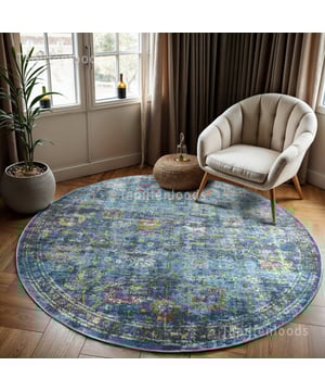 
Karakteristieke vintage vloerkleed met zijn versleten en verwassen plekken. - 160 CM ROND Vintage Picasso Collectie - Used Look Ben je op zoek naar een vloerkleed, maar weet je niet of je voor een patroon of effen stijl wilt gaan? Maak kennis met de used look vintage collectie. Een glamoureus vloerkleed dat de aandacht trekt, terwijl het speciaal ontworpen design de ruimte niet overheerst. Used Look: karakteristiek voor de look van dit voerkleed zijn versleten en verwassen plekken, die in veel gevallen kunstmatig bewerkstelligd zijn. Precies dit design bepaalt de grote charme van vintage onze vloerkleden. Dit Tapijt is er in vele verschillende kleuren en maten. Het is geluiddempend, voelt warm en zacht aan en heeft goede isolerende eigenschappen. Machinaal geknoopte tapijten worden geproduceerd door middel van duizenden rollen van draad die worden Merk: Muratap Materiaal: Polypropyleen Kleur: Multikleur;Blauw Afmetingen: 160 CM ROND