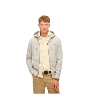 Sweat Superdry Essential Homme Gris Coton. Authentique Vetement de la marque Superdry - design streetwear/sportswear de Superdry - Superdry pour Homme fashion, parfait pour la vie de tous les jours - Sweat Superdry de couleur Gris s'associe parfaitement avec le reste de votre dressing - matiere Coton confortable -   classic - Essential -