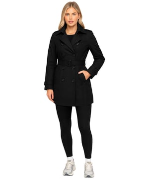 Stay stylish and protected in any weather with the Enzo Women’s Trench Coat. Designed with a thick outer shell that is both waterproof and windproof, this coat keeps you comfortable and shielded from the elements. Featuring a double-breasted button-up front, a detachable hood, and a removable belt with adjustable cuffs, it offers versatile styling options to suit any occasion. For practicality, it includes two deep pockets that provide secure storage for your everyday essentials.(EZLJK664)