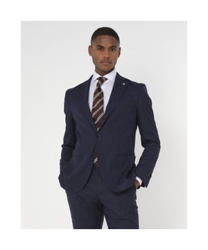 
Dutch Dandies Damon Mix & Match Colbert is perfect voor diverse gelegenheden, met een navy streep en gemaakt van 98% wol en 2% elastaan. De flanellen stof en haak revers zorgen voor een moderne touch. Met een drie knopen sluiting, opgestikte zakken en een handige binnenzak is deze colbert zowel stijlvol als praktisch. Dutch Dandies staat voor tijdloze elegantie en creativiteit in herenkleding. - Over het merk: Dutch Dandies is een merk dat de dandy lifestyle hoog in het vaandel heeft staan. De man die vanuit zijn levensvisie veel aandacht besteedt aan zijn uiterlijk, dat is een echte Dutch Dandy. De kledinglijn is geïnspireerd op de ouderwetse dandy stijl, maar ouderwets is een woord waarmee je het merk tekort zou doen. De man met een Rock & Roll lifestyle, maar dan met een grote feeling voor stijl en details.
