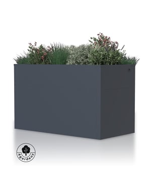 
Deze Verhoogde Plantenbak is van gegalvaniseerd staal en heeft een ruime afmeting van 100x50x60 cm. De bak is gemaakt van een weerbestendig en vorstbestendig gegalvaniseerd stalen frame, Hij is ook verkrijgbaar in de maatvoering 100x30x77 cm waardoor je mooi meerdere hoogtes kunt combineren in je tuin.Verhoogde bodemplaatDoor de hoogte van de plantenbak kun je hem ook als afscheiding gebruiken. De meegeleverde bodemplaat zorgt ervoor dat je hem niet helemaal vol hoeft te doen met aarde.Universele toepassingsmogelijkheden Je kunt de verhoogde bak gebruiken om planten in te zetten, maar denk breder, je kunt er bijvoorbeeld heel mooi kruiden in kweken, of er een bloembak van maken. Mogelijkheden te over, gebruik hem waarvoor jij hem in wilt zetten.MateriaalDe plantenbak is gemaakt van sterk materiaal. De gegalvaniseerde stalen platen zijn degelijk gecoat in de kleur antraciet (RAL 7016) en zijn hierdoor zowel binnen als buiten te gebruiken. Het materiaal is vorst- en weerbestendig.Voordelen verhoogde plantenbak:Verhoogde bodemplaat is meegeleverd - je hoeft de bak niet vol met aarde te doenWeerbestendig - Gegalvaniseerd staal zorgt ervoor dat je hem ook het hele jaar buiten kunt zettenAfwatering - overtollig water loopt aan de onderkant eruit wat wortelschimmel voorkomtMulti-inzetbaar - Gebruik het als plantenbak, bloembak, moestuin of kruidentuinBelangrijke kenmerken:Gegalvaniseerd staal - 1,0 mm Poedercoating in antracietkleur - RAL7016 Modern en tijdloos design Verhoogde bodem is meegeleverdRoyalige kweekoppervlakte Eenvoudige montage Roestvrijstalen schroeven Gewicht: 32 kg, geleverd in 2 dozenAfmetingen: 100x50x60 cmHij is ook verkrijgbaar in de maatvoering 100x30x77 cm - Afmeting: - Kleur: Grijs - Materiaal: Staal