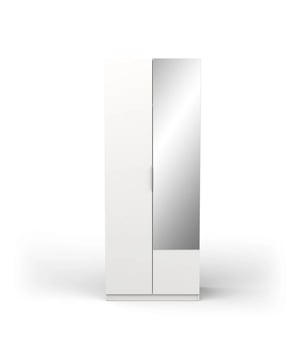 
Productkenmerken: Kast met 2 deuren + 1 spiegel Ghost. Gemaakt van 12 en 15 mm spaanplaat. Indeling: Nis (L.76,4 x D.49,6 x H.36 cm, max. belasting 16 kg) Kledingroede (75 cm, max. belasting 19 kg) Bovenpaneel (L.76,4 x D.49,6 x H.36 cm, max. belasting 16 kg). Zelfmontage vereist. Voor huishoudelijk gebruik. Productafmetingen: Lengte 79,4 cm x breedte 51,1 cm x hoogte 203 cm - Nettogewicht: 54,23 kg. Verpakkingsafmetingen: Verpakking nr. 1: Lengte 51,7 cm x hoogte 6,7 cm x diepte 210,5 cm - Brutogewicht: 34,5 kg. Verpakking nr. 2: Lengte 41,8 cm x hoogte 4,9 cm x diepte 204,5 cm - Brutogewicht: 22 kg. Totale brutogewicht: 56,5 kg. Merk: CaliCosy Kleur: White