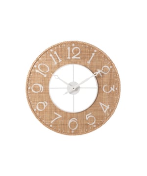 
Clock Sodi Mdf Natural/White Width6Height60Length60Weight1.95 kgCollectionZomer 2025Material compositionReed(10%),mdf(70%),iron(20%) Materiaal: