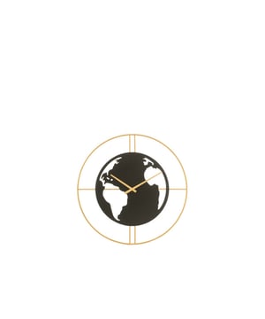 
Clock World Map Holes Metal Black/Gold Small Width4Height60Length60Weight1 kgCollectionWinter 2023Colour BlackMaterial compositionPlastic(5%),iron(95%) Materiaal: