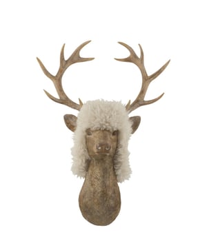 
Reindeer Head Hanging Poly Light Brown Large Width38Height75Length55Weight4.08 kgCollectionWinter 2021Colour BrownMaterial compositionLimepowder(55%),resin(45%)Mounting requiredYes Materiaal:
