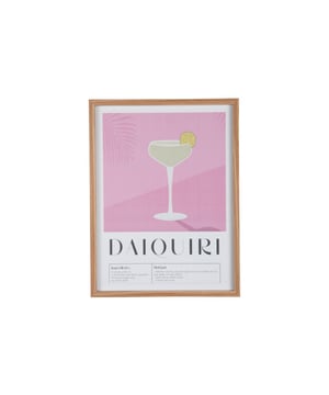 
Wall Art – Voeg wat humor toe aan je muurDe Wall Art van Present Time heeft een grappig design dat je muur meteen laten opvallen. De poster geeft je bovendien het recept van je favoriete cocktail, waardoor je niet alleen een visueel statement maakt, maar ook praktisch geïnspireerd wordt. Perfect voor de barhoek of keuken! - Afmeting: 41,5x31,5x1,2 - Kleur: Roze - Materiaal: Hout