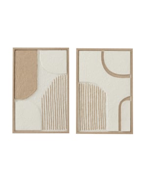 
Painting Shapes Paper White/Beige Assortment Of 2 Width60Height2.2Length40Weight0.71 kgCollectionZomer 2024Colour WhiteMaterial compositionPaper(50%),plastic(30%),mdf(20%) Materiaal: