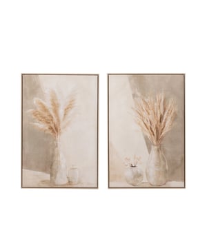 
Painting Vase Pampas Canvas/Wood Beige Assortment Of 2 Width4Height62Length92Weight3.56 kgCollectionZomer 2022Colour BeigeMaterial compositionCanvas(40%),painting(50%),wood(10%) Materiaal:Canvas
