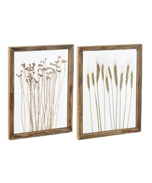 
Wall Decoration Cereal Pinewood/Glass Transparent/Brown Assortment Of 2 Width2.8Height40.7Length30.5Weight1.64 kgCollectionZomer 2025Material compositionGlass(40%),grass(10%),pinewood(50%) Materiaal:Canvas