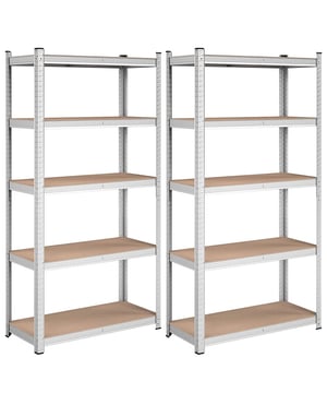
Ontdek onze set van twee 5-niveaus planken met verstelbare planken - H180 cm, ideaal als u op zoek bent naar een opslagoplossing. Deze 2 planken kunnen zware lasten dragen en kunnen worden gebruikt in verschillende kamers zoals een slaapkamer, woonkamer of garage. Hun industriële en ruwe stijl past bij elke interieurstijl. Productkenmerken: Hoofdmateriaal: MDF (medium-density vezelplaat), staal. Capaciteit 875 kg (175 kg/niveau). Verstelbare planken. Versterkt stalen frame. Productafmetingen: Lengte 90 cm x Hoogte 180 cm x Diepte 40 cm - Nettogewicht: 25 kg. Verpakkingsafmetingen: Verpakking nr. 1: Hoogte 97,5 cm x Breedte 46 cm x Diepte 9,3 cm - Bruto gewicht: 26,5 kg. Merk: CaliCosy Kleur: Grey