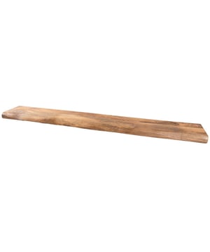 
Creëer een unieke wand met deze zwevende wandplank! De wandplank is gemaakt van massief mangohout, en de rand van de plank volgt de natuurlijke vorm van de boom, wat deze wanddecoratie een natuurlijke en pure uitstraling geeft. Vanwege de neutrale kleur van het hout past de wandplank in elk interieur! Afmetingen: 140 x ±20 x 4 cm. Omdat de wandplank van een natuurlijk product is gemaakt, kan de kleur en vorm van het geleverde product afwijken van wat op de afbeelding te zien is. Decoreer één of meerdere wandplankjes met persoonlijke spulletjes, vaasjes, beeldjes en andere woonaccessoires voor een persoonlijke touch in de ruimte. De ruwe wandplanken zijn verkrijgbaar in verschillende maten: 40 cm, 60 cm, 80 cm, 100 cm, 120 cm en 140 cm. Ideaal om met elkaar te combineren! Dit product wordt geleverd inclusief blinde schapdrager. Met behulp van de schapdrager kan de plank aan de muur worden opgehangen. Wil je de wandplank aan een muur bevestigen die bestaat uit gipsplaten? Dat is zeker mogelijk! Houd er echter rekening mee dat je hiervoor speciale pluggen nodig hebt. Bij een muur bestaande uit gipsblokken kunnen de meegeleverde pluggen worden gebruikt. Merk: Home67 Materiaal: Mangohout Kleur: Bruin EAN: 8720769978236