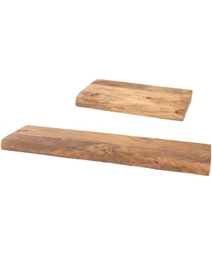 
Creëer een unieke wand met deze zwevende wandplank! De wandplank is gemaakt van massief mangohout, en de rand van de plank volgt de natuurlijke vorm van de boom, wat deze wanddecoratie een natuurlijke en pure uitstraling geeft. Vanwege de neutrale kleur van het hout past de wandplank in elk interieur! Dit is een set van 2 wandplanken: 1x Wandplank 40 x 4 x ±20 cm 1x Wandplank 80 x 4 x ±20 cm Omdat de wandplank van een natuurlijk product is gemaakt, kan de kleur en vorm van het geleverde product afwijken van wat op de afbeelding te zien is. Dit product wordt geleverd inclusief blinde schapdrager. Met behulp van de schapdrager kan de plank aan de muur worden opgehangen. Wil je de wandplank aan een muur bevestigen die bestaat uit gipsplaten? Dat is zeker mogelijk! Houd er echter rekening mee dat je hiervoor speciale pluggen nodig hebt. Bij een muur bestaande uit gipsblokken kunnen de meegeleverde pluggen worden gebruikt. Merk: Home67 Materiaal: Mangohout Kleur: Bruin EAN: 8720769978229