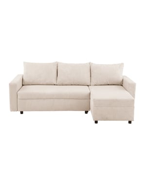
Productkenmerken:3-zitsbank met chaise longue, omvormbaar tot bed.Beige geribbelde fluweelstof.Opbergruimte onder de zitting.Structuur van massief hout en spaanplaat.Vulling van 8 cm dik schuim (2543 kg/m³) en katoenen watten.Wordt geleverd met 3 kussens gevuld met schuimvlokken, afsluitbaar met rits.Potenset van kunststof.De chaise longue kan links of rechts worden gemonteerd.Diepte van het tweezitsgedeelte: 73 cm.Breedte van de armleuningen: 13 cm.Productafmetingen:Breedte 140 cm x Lengte 230 cm x Hoogte 80 cm - Nettogewicht: 92 kg.Pakketafmetingen:Pakket nr. 1: Breedte 75 cm x Lengte 133 cm x Hoogte 45 cm - Brutogewicht: 43 kg.Pakket nr. 2: Breedte 68 cm x Lengte 139 cm x Hoogte 67 cm - Brutogewicht: 55 kg.Totaal brutogewicht: 98 kg. Merk: CaliCosy Kleur: Beige