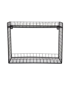 
Wall Rack Reja – functioneel en stijlvolHet Wall rack Reja van Present Time is niet alleen multi-inzetbaar, maar ook een echte eyecatcher voor je muur. Gemaakt van draadmetaal, is dit wandrek verkrijgbaar in verschillende modellen en kleuren. Kies bijvoorbeeld voor het compartment rack om je favoriete koffiekopjes in op te bergen, of ga voor de double layer als statement in je keuken voor je voorraadpotten. Zo wordt je muur niet alleen praktisch, maar ook een stijlvol element in je interieur. - Afmeting: 40x15x30cm - Kleur: Zwart - Materiaal: Metaal