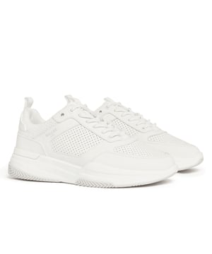 Leather upper.Lace up fastening.Mesh underlay.Heel  and tongue pull loop.Signature branding.Blind eyelets - metal top eyelets.Ankle and heel cushioning.Rubber sole.