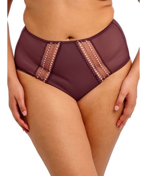 Elomi Matilda Full Brief. Cotton lined front with sheer back and full coverage. The product is machine washable.
