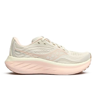 The Saucony Ride 18 delivers effortless daily performance in a vibrant pink that matches your energy. Built with a breathable textile upper and neutral support system, these running trainers transition seamlessly from morning jogs to evening errands. The 8mm drop and rubber sole provide reliable comfort that keeps up with your busiest days, making every step feel natural and supported.