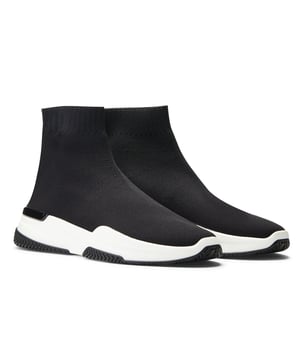 Crafted in a slip on style with a secure padded ankle collar  featuring a comfortable cushioned insole and moulded outsole  this look is finished with the brands iconic logo.