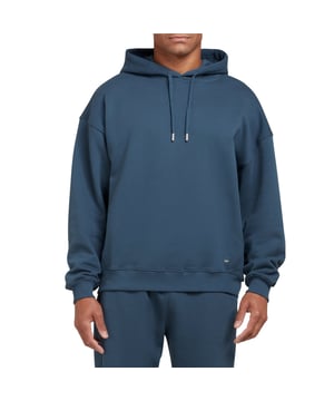 Adjustable drawcord hood.Ribbed cuffs and hem.Silver metal plaque.Relaxed fit.