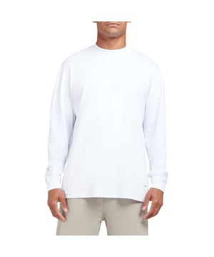 Ribbed collar.Long sleeves.Ribbed cuffs.Relaxed fit.