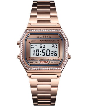 Das Activa x Invicta ACW1474-001 hat ein 37 millimeter  gehäuse mit einem roségoldenen Zifferblatt.
Dieses Modell wird von einem präzisen  Quarzuhrwerk angetrieben.
3 bar Wasserdichtigkeitszertifizierung.
Dieses Modell ist von der Activa x Invicta Digital Kollektion.

2 Jahre Garantie.
