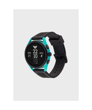 Black synthetic rubber strap.