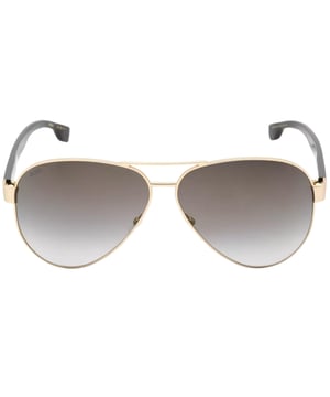 Setzen Sie ein Statement mit dieser Sonnenbrille von Hugo Boss. Sie sind mit Stil und Eleganz gefertigt und bieten 100 % UV-Schutz, was sie zum perfekten Accessoire fur einen unvergesslichen Look macht. Das perfekte Accessoire, um Ihrem Stil das gewisse Etwas zu verleihen! Hugo Boss Gold 1560 0AOZ/FQ Sonnenbrille, Linsenbreite = 63 mm, Breite des Nasenruckens = 11 mm, Bugellange = 140 mm, in China hergestellte Sonnenbrille, Sonnenbrillenetui, Reinigungstuch und Pflegehinweise im Lieferumfang enthalten, 100 % Schutz vor UVA- und UVB-Sonnenlicht und Entspricht der britischen Norm EN 1836:2005. Stilcode: 1560 0AOZ/FQ Gold-Sonnenbrille