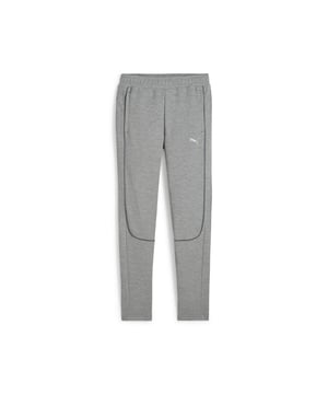 Junior Puma TeamFINAL Casuals Pants in medium gray heather. - Puma silverThe next generation of PUMA Football. The Final collection is designed for the highest level of performance. The garments are constructed using a light breathable highly engineered fabric that combined with FINALs form-fitting cuts specifically fulfill the needs of the games and the very best athletes.- Elasticated waistband- Side pockets- PUMA Cat logo at left pocket- Main material: 54% Cotton  22% Recycled cotton  24% Polyester.  Machine washable.- Ref: 658533-33