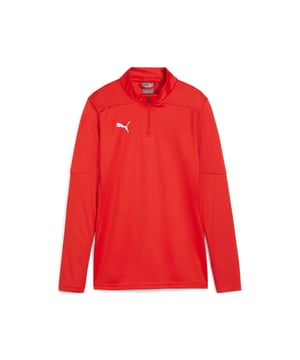 Women's Puma TeamFINAL Training 1/4 Zip Top. Designed to be layered or worn alone, this long-sleeve base layer top is made of soft jersey knit fabric that uses our sweat-wicking tech to help you stay dry and comfortable. Nike Dri-FIT technology moves sweat away from your skin for quicker evaporation, helping you stay dry and comfortable. Single knit jersey fabric is lightweight and stretchy, allowing the top to move with you. Material: 100% Polyester (Recycled). Ref: 65855301.