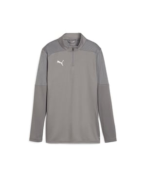 Women's Puma TeamFINAL Training 1/4 Zip Top. Designed to be layered or worn alone, this long-sleeve base layer top is made of soft jersey knit fabric that uses our sweat-wicking tech to help you stay dry and comfortable. Nike Dri-FIT technology moves sweat away from your skin for quicker evaporation, helping you stay dry and comfortable. Single knit jersey fabric is lightweight and stretchy, allowing the top to move with you. Material: 100% Polyester (Recycled). Ref: 65855313.