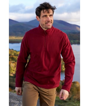 The Mens Camber Fleece is a soft microfleece with a zip neck collar. Lightweight and breathable, it is ideal as an outer layer or as part of an effective three way layering system. Great value, versatile and perfect for outdoor activities or everyday casual wear in the colder months.

Half Zip -Opens at the neck for more comfort, extra ventilation and a great look
Microfleece -Very lightweight fleece provides warmth without weight, ideal for layering
Antipill -Prevents the fabric bobbling due to rubbing and abrasion
Quick Drying -Great when you're out and about and after washing too
Breathable -Highly breathable fabric lets moisture out, making sure you stay dry on the inside
Layer It- Perfect for layering. Team a baselayer, warm layer and waterproof shell for best results
Lightweight -Great for travelling and walking, easy to pack (Ref: 053281)