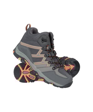 The Oscar Kids Walking Boots are durable and comfortable, great for everyday walking and hiking. With a durable suede and mesh upper and hardwearing outsole, breathability and stability are ensured, whilst the padded tongue and ankle offer comfort and support. 
 
 Suede, Synthetic & Mesh Upper - Durable and breathable, a lighter style of footwear for hiking and walking 
 Mesh Lining - Improves breathability to help keep your feet fresh 
 Cushioned Footbed - Supports your foot for added comfort, particularly at the arch and toe 
 Padded Features – Cushioned tongue and ankle for extra comfort and support all day long 
 
    (Ref: 015780)