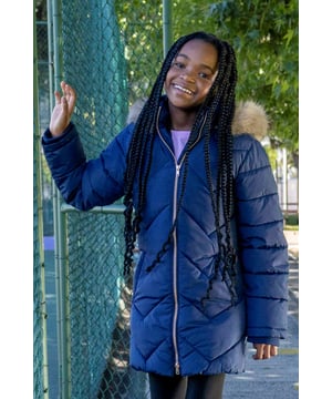 The Galaxy Kids Padded Jacket will ensure your little one stays warm and protected throughout the winter. A water-resistant outer and microfibre padding with a longline style for extra coverage and a faux-fur hood for added comfort. (Ref: 031880)