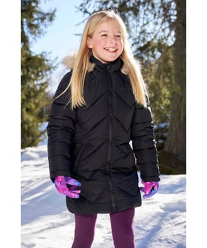The Galaxy Kids Padded Jacket will ensure your little one stays warm and protected throughout the winter. A water-resistant outer and microfibre padding with a longline style for extra coverage and a faux-fur hood for added comfort. (Ref: 031880)
