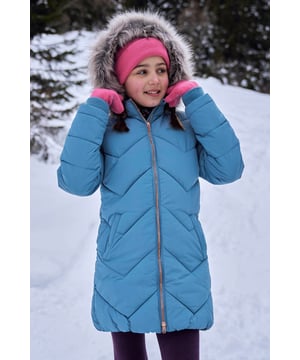 The Galaxy Kids Padded Jacket will ensure your little one stays warm and protected throughout the winter. A water-resistant outer and microfibre padding with a longline style for extra coverage and a faux-fur hood for added comfort. (Ref: 031880)