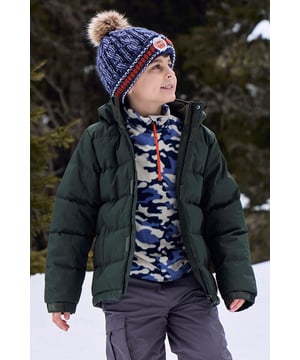 Our Snow II Kids Water Resistant Padded Jacket is made with durable water-resistant ripstop material, with thick padding and a fleece-lined hood to keep your little ones warm and comfortable. With adjustable cuffs, two front zip pockets to carry their essentials - this jacket is perfect for any outdoor adventure.   Water-resistant - Treated with Durable Water Repellent (DWR), droplets will bead and roll off the fabric. Light rain, or limited exposure to rain  Pockets - two convenient side pockets  Adjustable Cuffs - Easily adjustable for a perfect fit  Rip Stop Fabric - Stop rips in their tracks with this heavy duty fabric  PFC-free - Products made without PFC offer effective durable water repellency without the use of harmful PFC chemicals.  Quality Print - Our high quality print will not peel or fade after wear and washing  2 year warranty - Includes a 2-year warranty for guaranteed quality and peace of mind  (Ref: 053194)