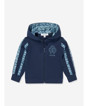 Discover the exquisite Baby Boys Logo Zip Up Top in Navy by Roberto Cavalli, the perfect addition to your little one's wardrobe for SS2025. Crafted in the heart of Italy, this charming piece embodies both flair and comfort.

Italian Craftsmanship: Meticulously made, promising exceptional durability and superior comfort.
Iconic Design: Featuring a distinguished Roberto Cavalli logo print that ensures your boy stands out elegantly.
Luxurious Comfort: Manufactured from premium materials, ensuring a soft and cuddly experience for all-day wear.

Elevate your young gentleman's style with this sophisticated and playful top.