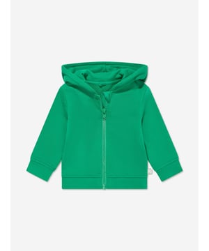 Stella McCartney inspire imagination and creative expression in their colourful designs. This baby boys green zip up is woven from luxurious organic cotton. It has long sleeves and is embellished with frog eyes applied on the hood.

Front Zip Fastening
Ribbed Cuffs and Hem
100% Cotton