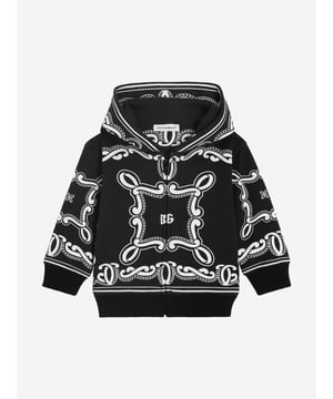 Introducing the exquisite Dolce & Gabbana Baby Boys Bandana Print Zip Up Top in Black, a splendid addition for SS2025. Here's why it's essential for your little one's collection:

Italian Craftsmanship: Meticulously made in Italy, promising unparalleled quality and longevity.
Striking Bandana Print: A playful yet sophisticated print ensures your boy is always on trend.
Luxurious Comfort: Crafted from superior fabrics for peerless comfort during his daily escapades.

Elevate your child's wardrobe with this chic, standout piece!