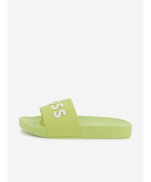Introducing the BOSS Boys Logo Sliders in Green, an essential SS2025 wardrobe addition for the discerning young gentleman. Elegantly crafted by BOSS, these sliders merge quintessential style with unparalleled comfort. Key features include:

Striking BOSS Branding: Showcased in a vibrant green hue, the iconic logo ensures instant recognition and superior style.

Premium Comfort: Constructed with luxurious materials, these sliders promise all-day comfort and are perfect for both leisure and play.

Versatile Style: Ideal for a variety of occasions, from poolside gatherings to casual outings, ensuring your boy always looks his best.

Elevate your child's footwear collection with the BOSS Boys Logo Sliders in Green. Shop now!