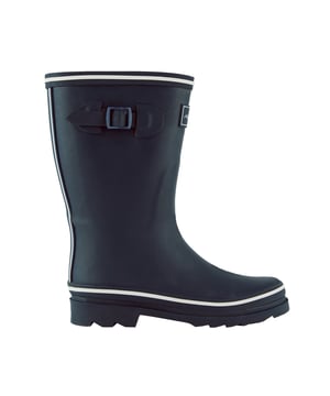 Marke: Regatta. Obermaterial: Vulkanisierter Gummi, Wasserfest. Futterstoff: Baumwolle, Weich. Laufsohle: Gummi. Abgewinkelte Ösen. Absatz: Flach. Knöchelhoch. Design: Logo, Unifarben. Zehenstil: Rund. Zum Überziehen.