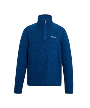 70% Polyester, 30% Recycled Polyester. Fabric: Marl, Peached, Symmetry Fleece. Design: Logo, Plain. 170gsm. Fabric Technology: Durable, Lightweight, Soft. 1 Side Anti-Pill, 1 Side Brushed, Easy-Care. Neckline: High-Neck. Sleeve-Type: Long-Sleeved. Fastening: Half Zip. S: 38 in. M: 40 in. L: 42 in. XL: 44 in. XXL: 48 in. 3XL: 51 in.