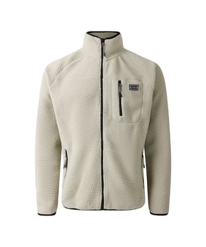 100% Recyceltes Polyester. Gewebe: Teddyfleece, Fleece, Weiche Haptik. Design: Logo. GSM (Gramm pro Quadratmeter): 270. Saum: Mit Stretch. Langärmlig. Stehkragen, Mit Stretch. Bündchen: Mit Stretch. Taschenart: 1 Brusttasche, Zwei Taschen unten, Reißverschluss. Durchgehender Reißverschluss. XS: 90,17 cm. S: 96,52 cm. M: 102 cm. L: 107 cm. XL: 112 cm. XXL: 121,92 cm. 3XL: 129,54 cm.
