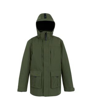 100% Polyester. Futterstoff: Kontrast, Fleece, Polyamid. Füllung: ohne Federn, Isoliert, Synthetische Daunen. Füllung GSM: 350. Außenmaterial GSM: 185. Design: Logo, Unifarben. Gewebetechnik: Atmungsaktiv, Dauerhaft wasserabweisende Oberfläche, Isotex 15000, Wasserfest, winddicht. Bündchen: anpassbar, Klettverschlussriemen, Innen gerippt. Mit Kapuze, Gerippter Kragen. Langärmlig. Aufgeklebte Details, Versiegelte Nähte. Kapuzenmerkmale: anpassbar, Abnehmbar, Mit Vlies gefüttert. Taschenart: 2 Brusttaschen, Eine Innentasche, Reißverschluss, Zwei Taschen unten, Klappenverschluss, Patch, Doppel-Eingriff. Durchgehender Reißverschluss, Regenklappe. Atmungsaktivitätsbewertung: 15000. Material: Aus recyceltem Material. S: 96,52 cm. M: 102 cm. L: 107 cm. XL: 112 cm. XXL: 121,92 cm. 3XL: 129,54 cm.