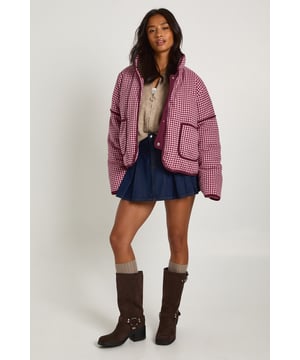 Petite Check Oversized Jacket