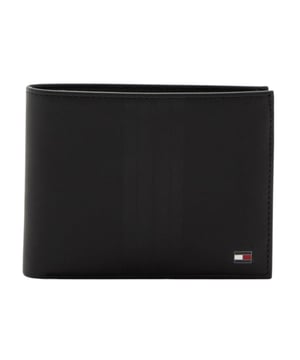 This Premium Leather Wallet Has Subtle Signature Style And Also Plenty Of Space For Your Cards, Thanks To Its Extra Extendable Section.
Width: 13cm, Height: 9.5cm
Composition & Care: 100% Leather
Genuine Leather
Bifold Design
4 Credit Card
Slots, 2 Banknote Compartments
1 Coin Pocket With Snap Closure
4 Flat Pockets
Thread-Trimmed Wallet 
Embossed Manufacturer's Name Inside The Leather
Metal Manufacturer's Logo On The Front
Decorative Fabric Strap Inside On The Fold
Colour: Black