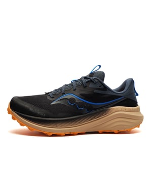 The Xodus Ultra 3 trail running shoes from Saucony are designed for comfort, support, and protection on any run. Featuring a PWRTRAC outsole with nimble 4mm lugs, these shoes provide excellent grip and stability on a variety of surfaces.
 With a 6mm drop, a supportive PWRRUN frame, and a highly cushioned PWRRUN PB Core midsole, every stride feels comfortable, making these shoes perfect for long-distance trail runs. The durable, breathable upper keeps your feet protected while maintaining airflow, and convenient heel loops make them easy to put on and take off.
 The Xodus Ultra 3 combines space, cushioning, and traction, making it an ideal choice for trail runners seeking both performance and comfort.
 - Textile / synthetic upper
 - PWRRUNPB enhances midsole comfort
 - PWRTRAC outsole provides exceptional traction
 - Heel & tongue pull tab for easy slip on wear
 - Padded heel and ankle collar
 - 4mm Lug Height
 - Heel-to-toe Offset: 6mm
 - Secure up-front lacing system
 - Comfy cushioned insole 
 - Saucony branding throughout