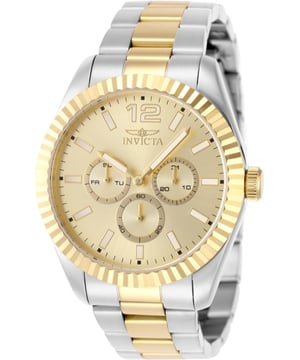 El Invicta 49518 tiene una caja de acero inoxidable de 43 millimetros con una esfera oro.
Esta modelo funciona con un movimiento de Cuarzo preciso.
Resistencia a la presión de aqua de 5 bares.
Este modelo es parte de la colección Invicta Specialty.

2 años de garantía Invicta.