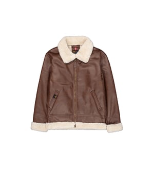 Die B-3 Faux Leather Bomber Jacket von Alpha Industries kombiniert klassischen Pilotenstil mit modernen Materialien. Strapazierfähiges Kunstleder und Kunstfell-Besatz bieten eine edle Optik und Wärme. Die Regular Fit Passform mit verstellbarer Ärmelweite sorgt für Komfort. Zwei Außentaschen bieten Stauraum. Das gewebte Alpha Label rundet das Design ab. Diese Jacke ist vielseitig kombinierbar und verbindet Komfort mit zeitlosem Stil. Ideal für kalte Tage.